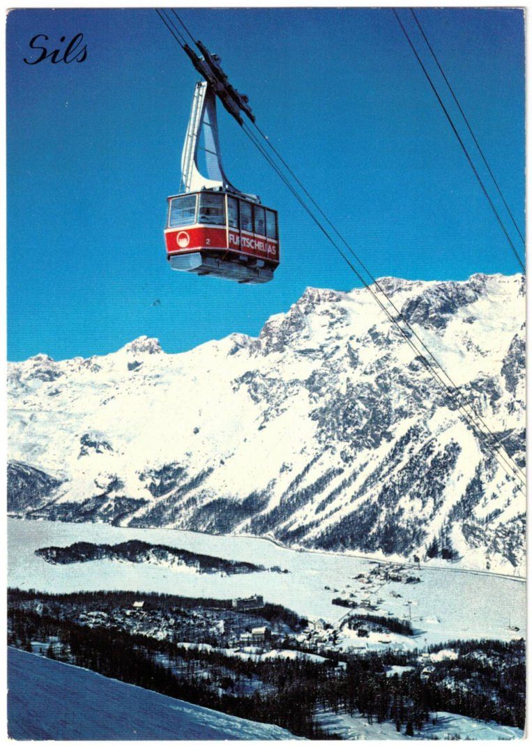 Cartoline postali: Sils - Luftseilbahn Furtschellas – Usato da Binningen venduto da Mountainrider