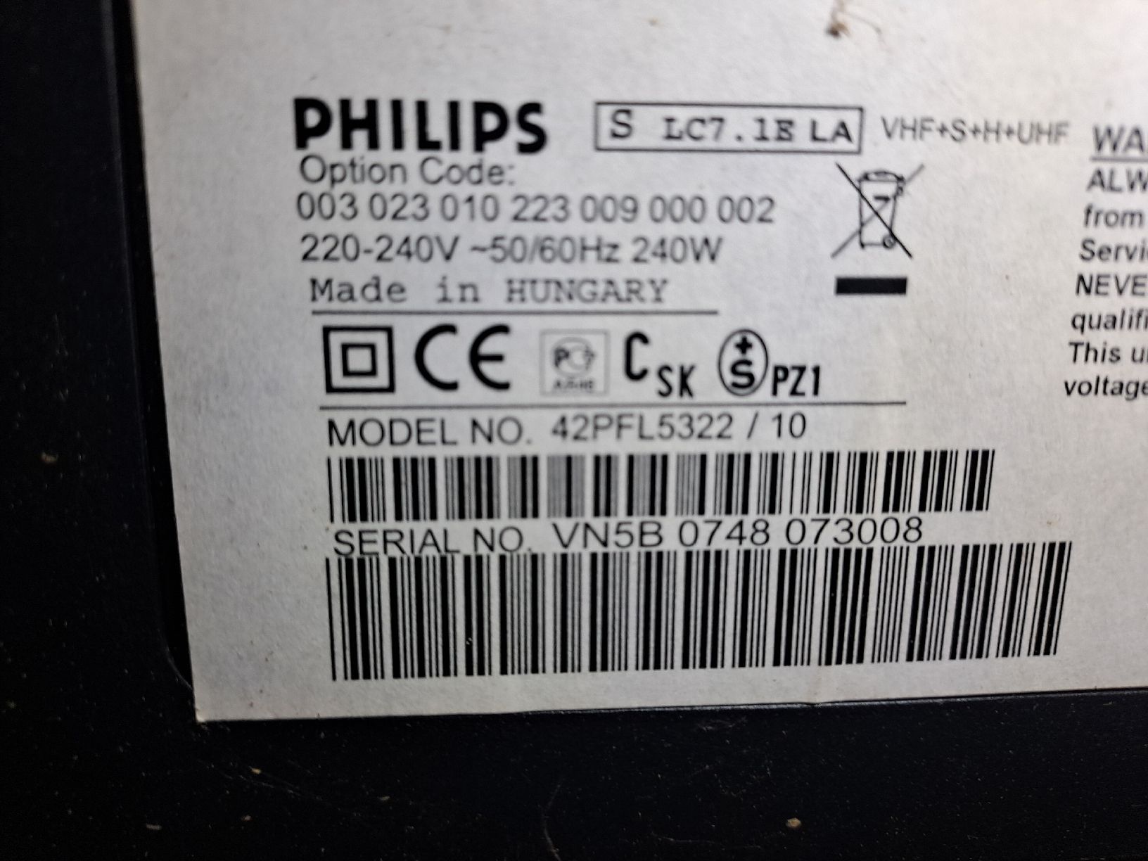 Philips Televisori: Philips Fernseher 42" – Usato da Arth venduto da Fab.k20 2