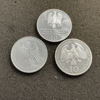 3 Stück 10 Mark Silber Deutschland ab 1998