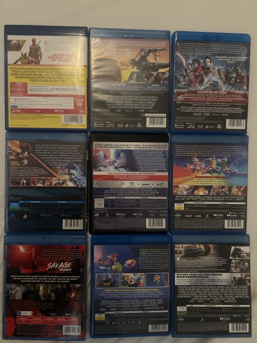 Tutti i DVDs: Blu-ray Filme Set: Wolverine, Venom, Ghostbusters, Sonic 2 & – Usato da Glattbrugg venduto da Halil39 1