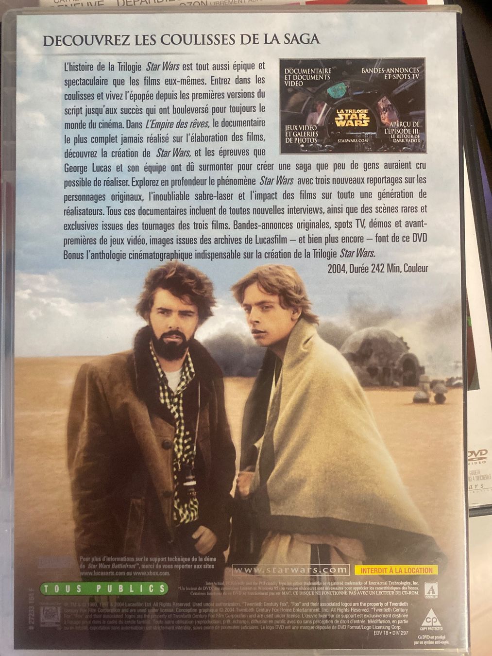 Tutti i DVDs: DVD - Star Wars La Trilogie Les Bonus – Usato da Le Brassus venduto da cinema13 1