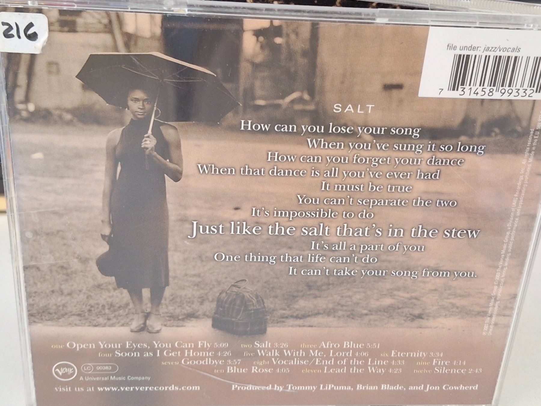 CD: CD Lizz Wright - Salt -  Jazz -Singer – Usato da Aarberg venduto da Jackup1 1