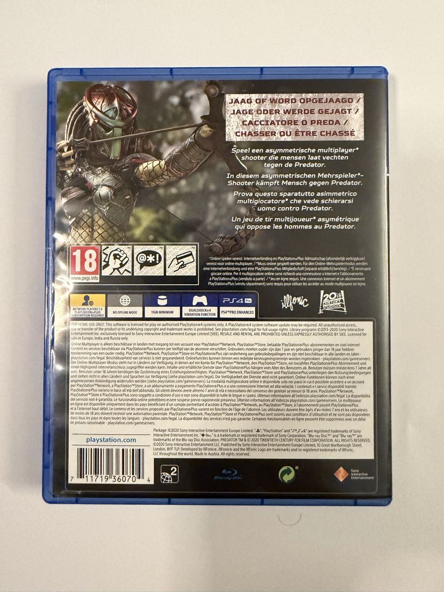 Sony Spiele: Predator Hunting Grounds Ps4 Game – Gebraucht aus Hendschiken von Jamie2006 1