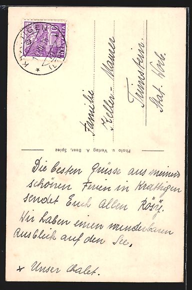 Cartoline postali: Krattigen, Ortspartie mit Wohnhäusern – Usato da Berlin venduto da bartko-reher 1