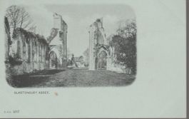 old UK Postcard GLASTONBURY ABBEY B. & D. 2087 ak