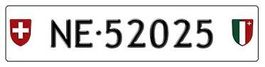 Plaque auto NE 52025