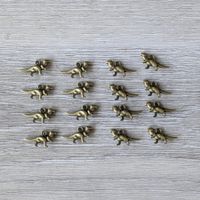 16 Charms Breloques dinosaures couleur bronze