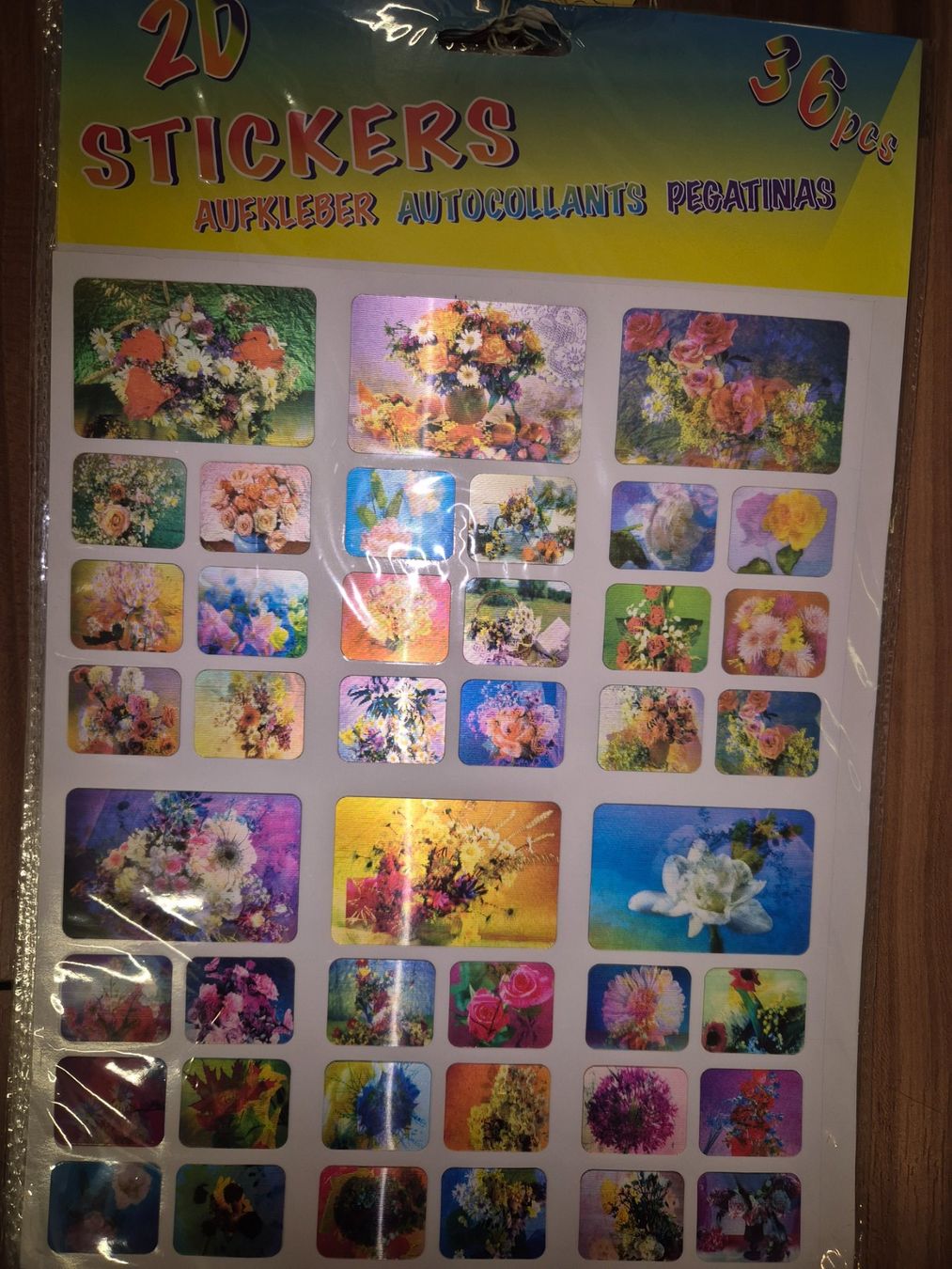 Sticker: 36  2D Blumen Stickers💐 – Nuovo e nell'imballaggio originale da Schwarzenburg venduto da flamingo1970