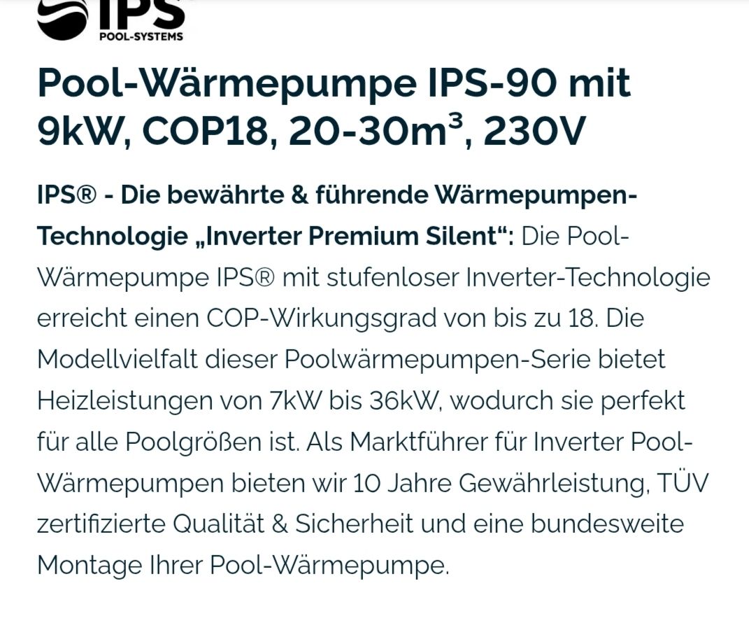 Heizgeräte: Inverter Pool-Wärmepumpe – Gebraucht aus Etziken von Beni380 6