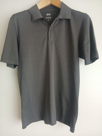 Uniqlo Dark Grey Dry-x Short Sleeve Polo Shirt Size M Summer