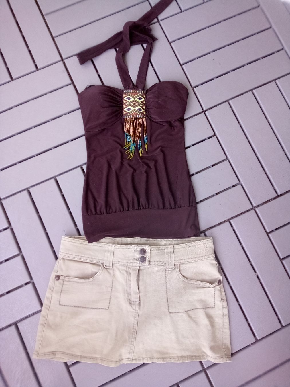 Tally Weijl Gonne: Tally Weijl Minirock Khaki, Grösse M – Usato da Volketswil venduto da Car1 3