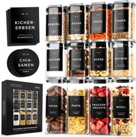 Vorratsgläser Set mit Edelstahl Deckeln