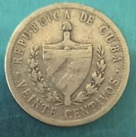 1920 Silber Münze Kuba 20 Cent ab 1 Fr. !!