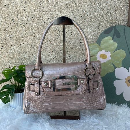 Guess Handtasche Kroko-Optik, Rosa, Top Zustand