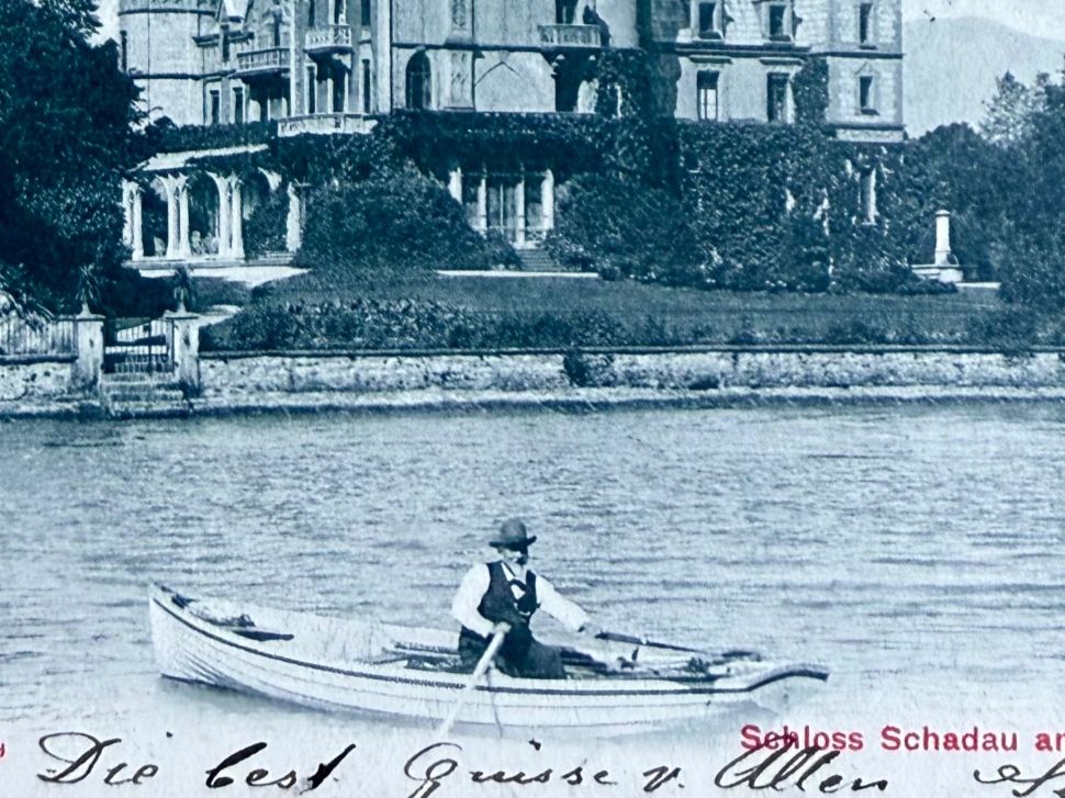 Cartoline postali: THUN - Schloss Schadau am Thunersee 1906 – Usato da Lutry venduto da Ediego 1