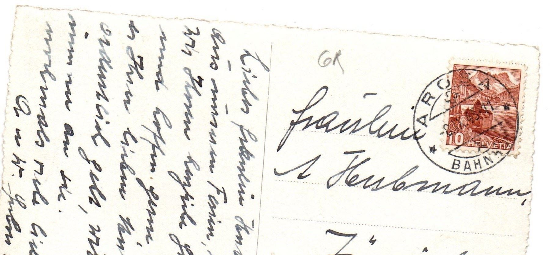 Cartoline postali: AROSA – Usato da Jona venduto da philajona 1