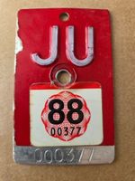 Velonummer JU 88 plaque velo