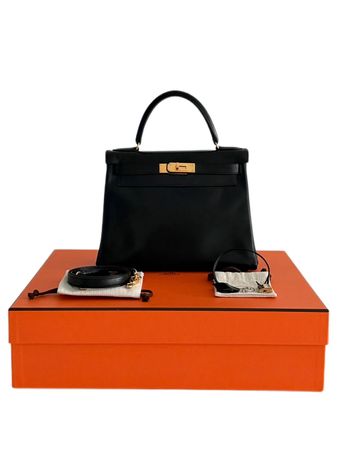 Hermès Kelly ll Retourne  28   Box Full set mit Rechnung