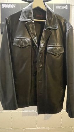 Schwarze Lederjacke Gr.52 Top Zustand! Frühling/Herbst