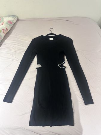 Abito nero H&M taglia L con dettagli strass - Nuovo!