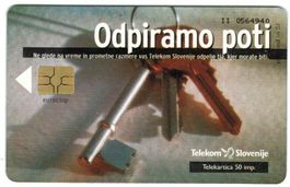 Telefonkarte Slowenien Chip-202 Schlüsselbund August