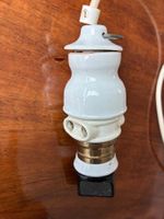 Klassische Porzellan Lampenfassung mit Adapter für 3 Stecker