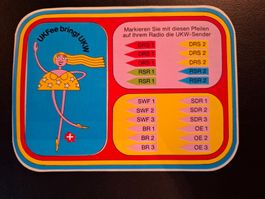 Vintage Rar Sticker Aufkleber UKFee bringt UKW gross Wie Neu