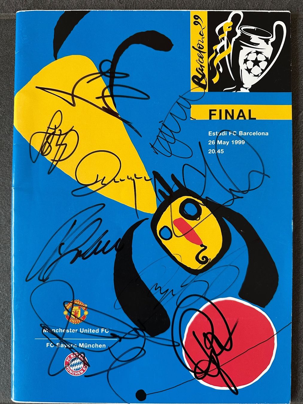 Autografi: Signiertes Manchester United CL Final 1999 Programm – Nuovo (secondo la descrizione) da Etziken venduto da GGMUTD