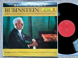 Grieg Liszt Klavierkonzert Nr. 1 - Rubinstein LP 🛀 LIVING S