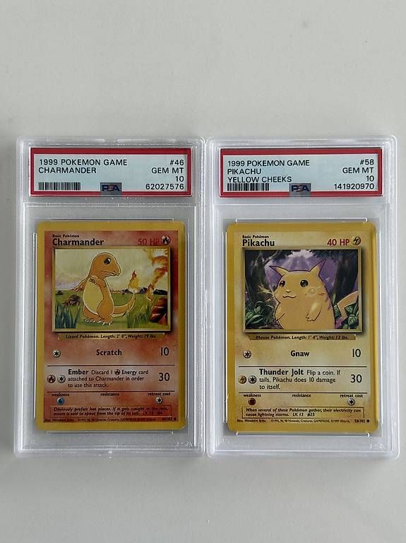 Sammelbilder & Trading cards: Pokemon Base Set 1999 PSA 10 GEM MINT Pikachu + Charmander – Gebraucht aus Locarno von RicardoFuentes