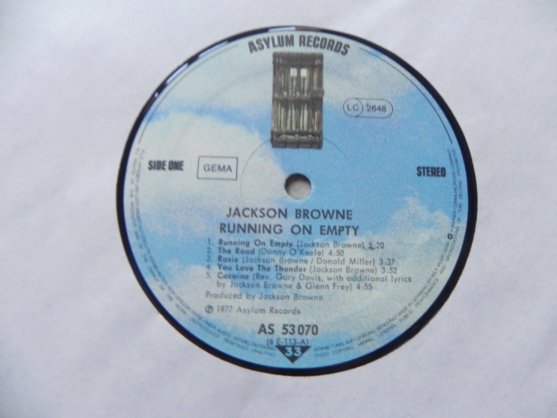 Schallplatten: LP USA Rock Sänger Jackson Browne 1977 Running on Empty – Gebraucht aus Siebnen von krimsie 8