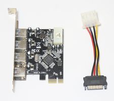 VLI800-Q8 4-Port USB 3.0 PCI-E x1 Karte