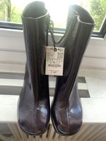 Modische burgund-rote Stiefeletten ZARA Grösse 38, neu