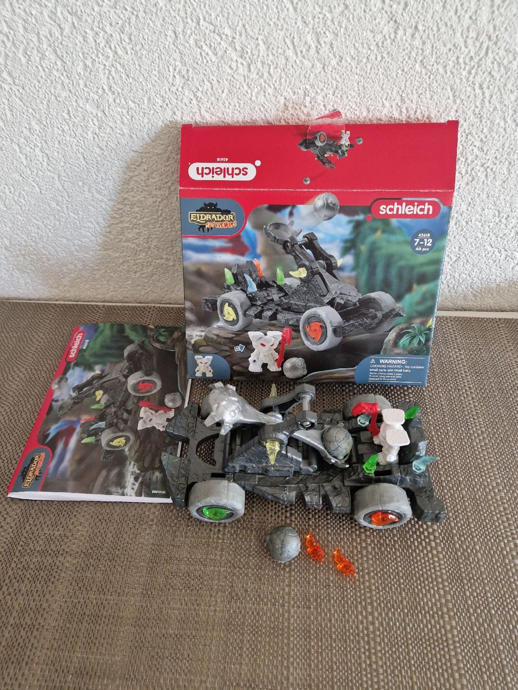 Schleich Giocattoli: Schleich Eldrador Mini Creatures Katapult mit Figur 42618 – Usato da Rupperswil venduto da lenzburg02 2