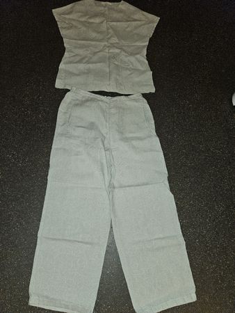 Leinen Set Damen Gr 3 / Gr 40 clemente hell mint gemustert