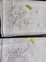 Stolz Tramelan  3 Broderies Batist Brodé main Handwork
