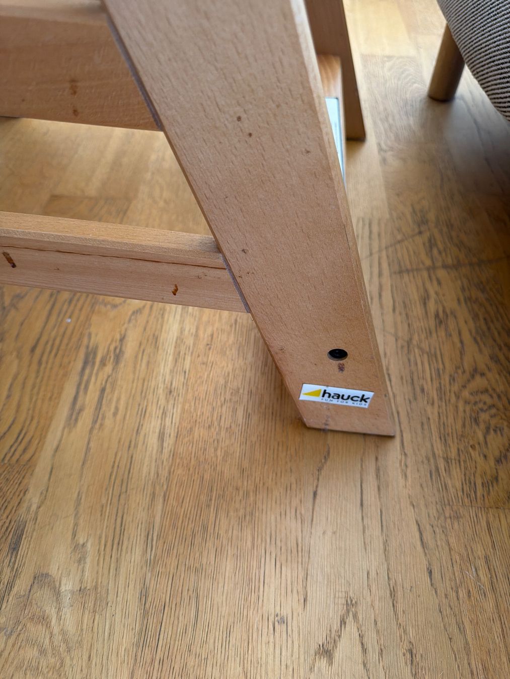 Hauck Seggioloni: Hauck Kinder Hochstuhl helles Holz mit Tablett – Usato da Nussbaumen AG venduto da normajeanbaker 2
