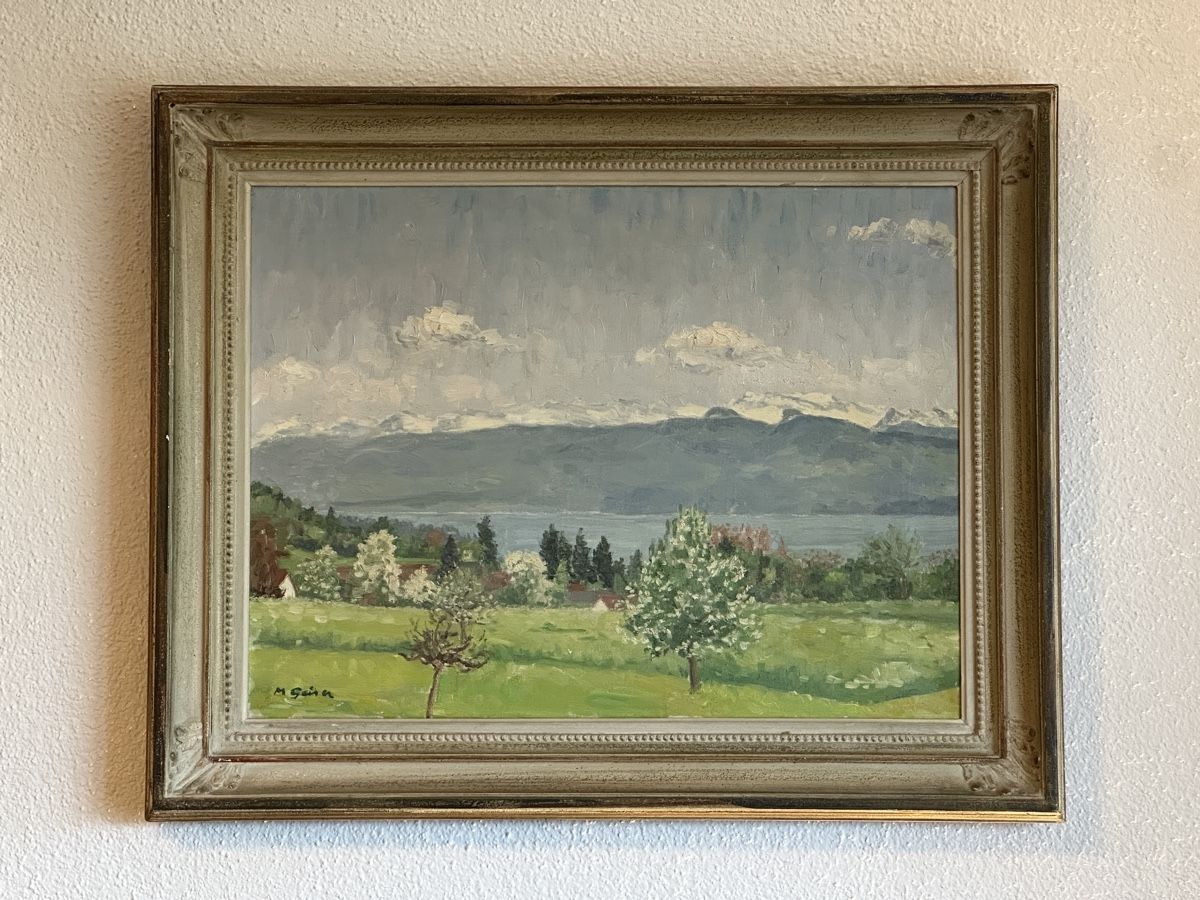 Dipinti: Max Rudolf Geiser Ölbild Seelandschaft – Usato da Hinwil venduto da sin_9j5s