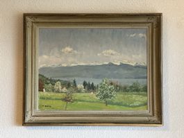 Max Rudolf Geiser Ölbild Seelandschaft