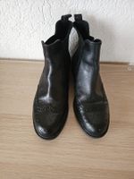 Chelsea Boots Leder schwarz Grösse 37