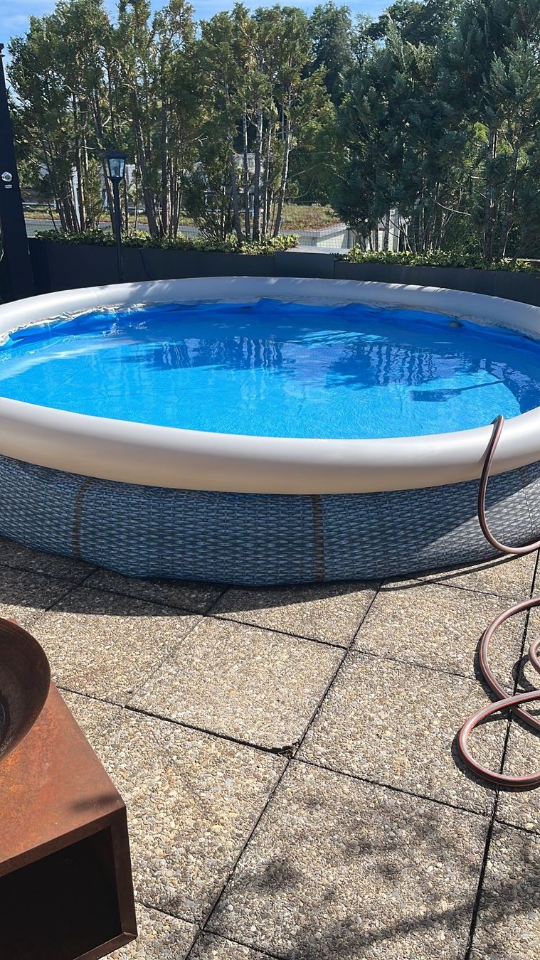 Bestway Schwimmbad: Pool Bestway ohne Filterpumpe mit Abdeckplande 396x84CM – Gebraucht aus Fehraltorf von usa11 4