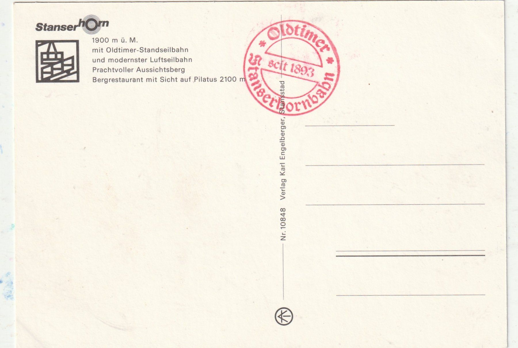 Cartoline postali: Stanserhorn – Usato da Lumbrein venduto da made02 1