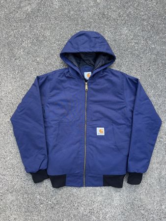 Carhartt Active Jacket Blue Hooded Workwear S
