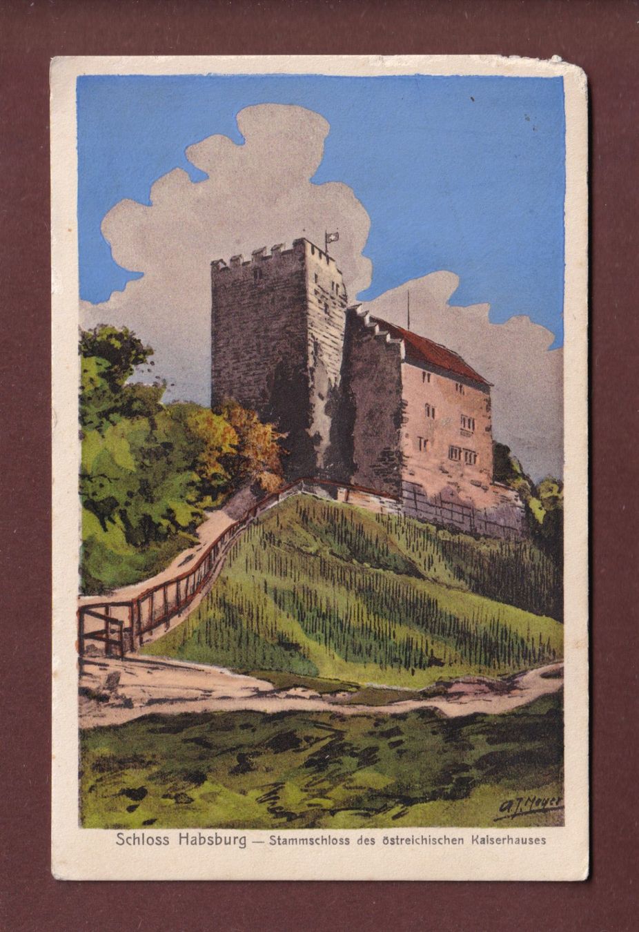 Ansichtskarten: Schloss HABSBURG – Gebraucht aus Pully von nicecards-shop
