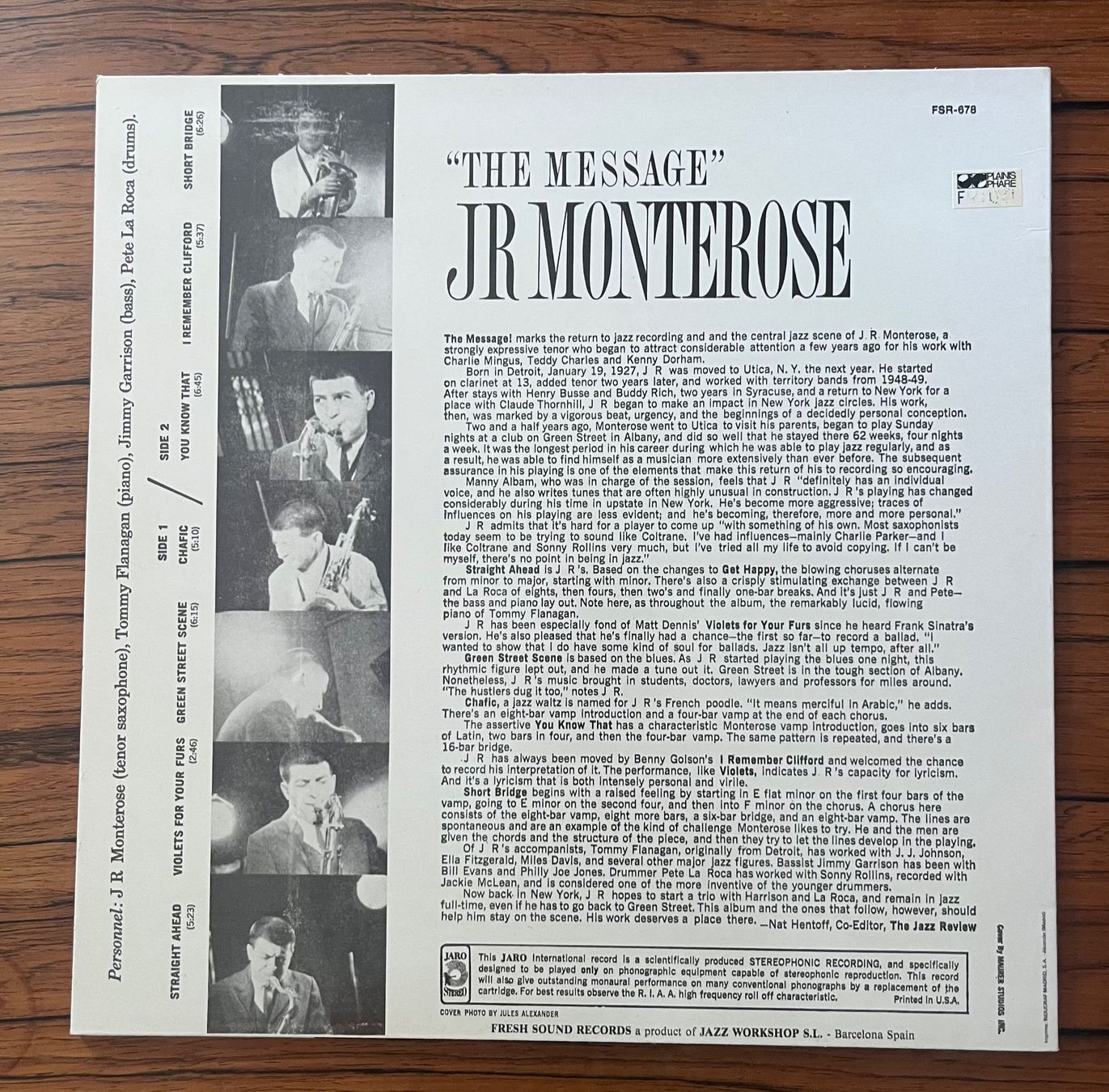 Dischi in vinile: JR Monterose - The Message – Usato da Winkel venduto da hei_gxk6 1
