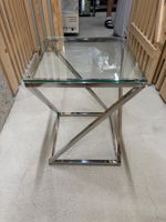 Beistelltisch Glas Metall Chrom modern  gut