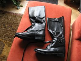 schwarze Stiefel Ludwig Ritter Gr. 39 Husarenstiefel