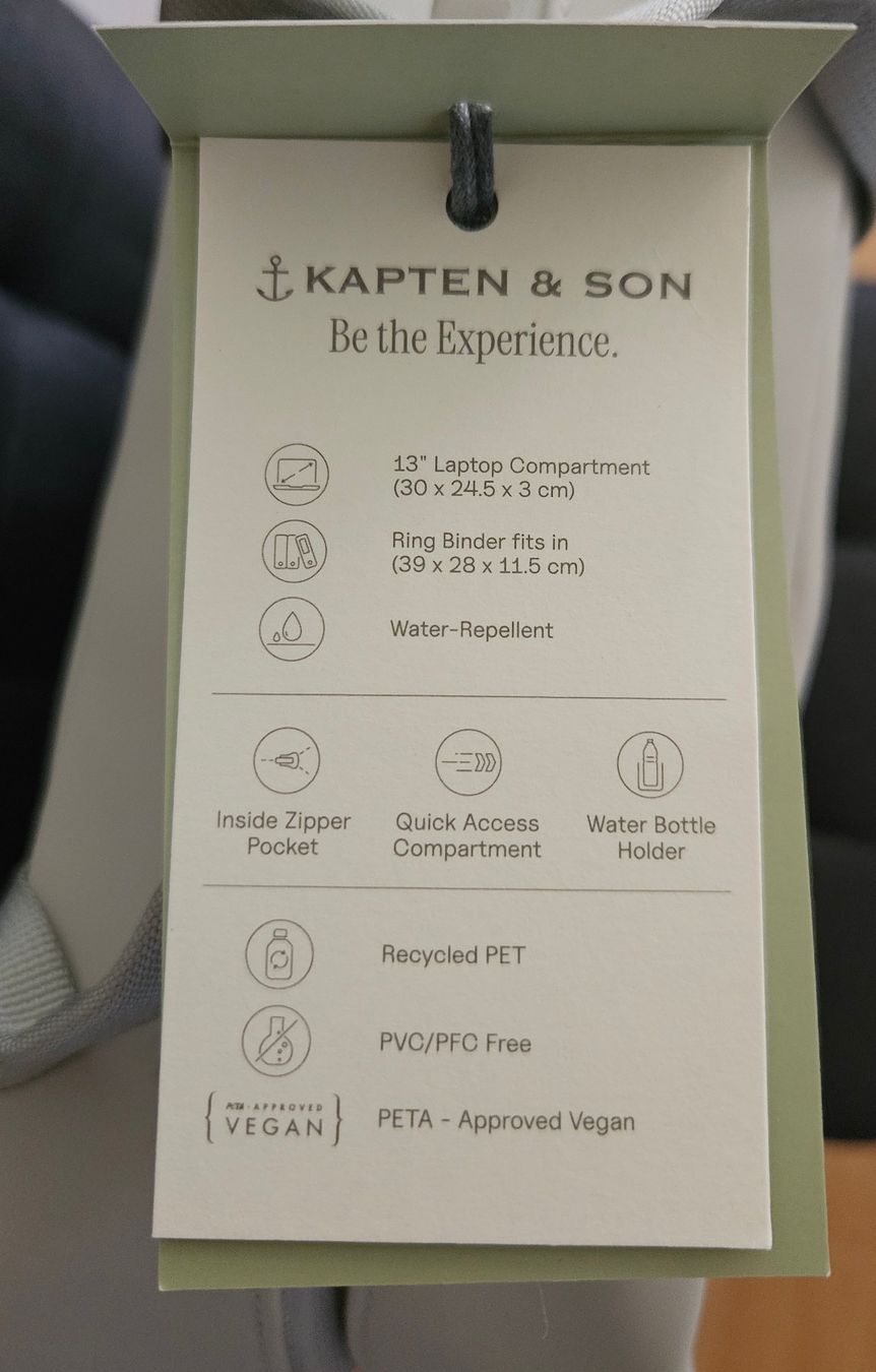 Kapten & Son Zaini: Sac a dos Kapten & Son / Bergen – Nuovo e nell'imballaggio originale da Biel/Bienne venduto da ypslilon 5