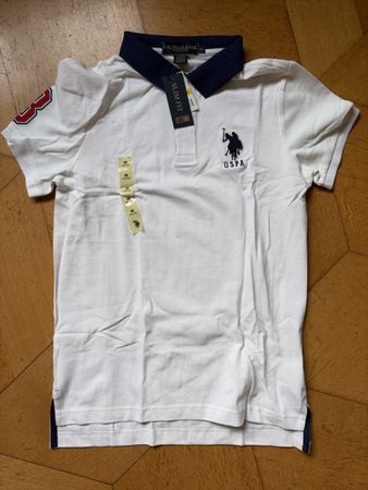 US Polo Assn White Polo Shirt Slim Fit M New With Tags Summe