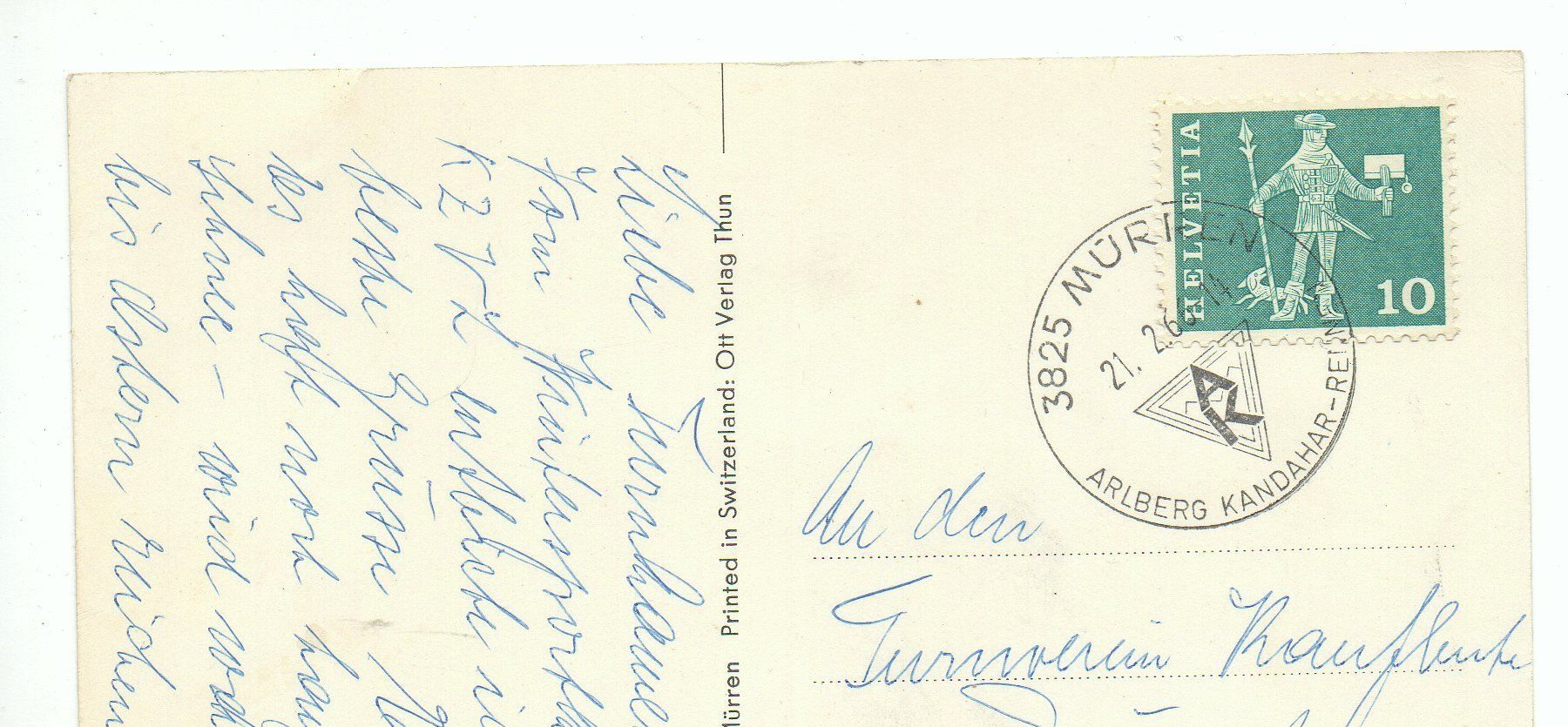 Cartoline postali: MÜRREN SLL-Kurs-Zentrum – Usato da Jona venduto da philajona 1
